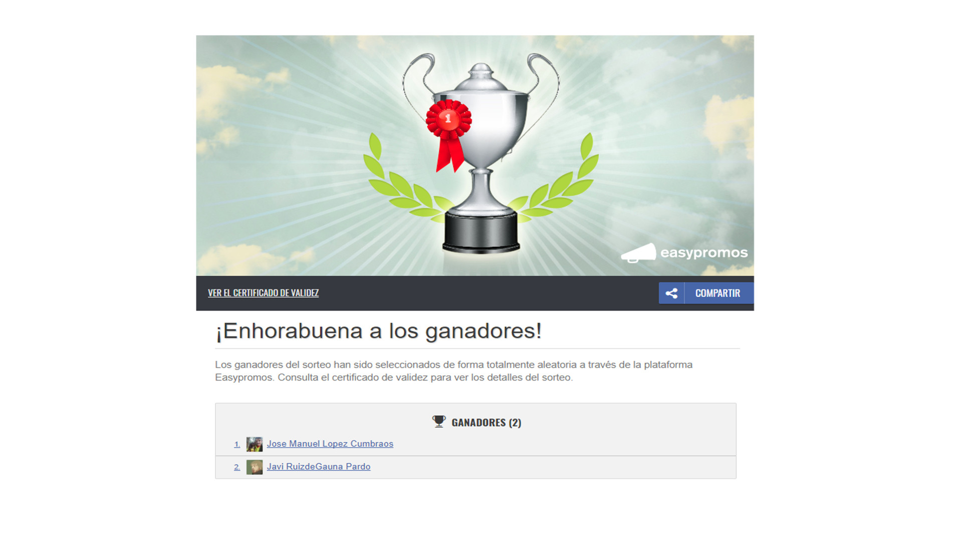 los ganadores son.1920